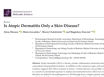 Is Atopic Dermatitis Only a Skin Disease?