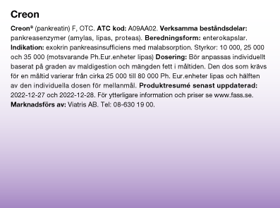 Creon behandlar exokrin pankreasinsufficiens (EPI)