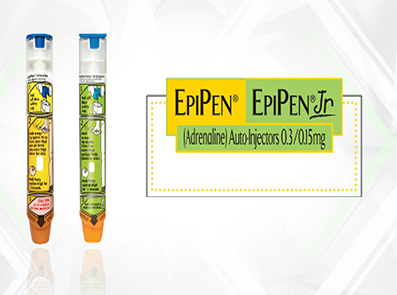 EpiPen logo och pennor